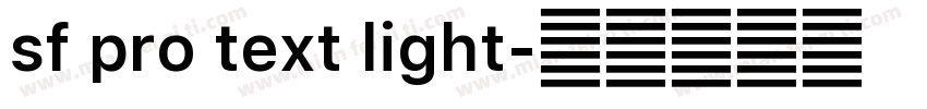 sf pro text light字体转换